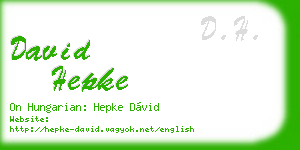 david hepke business card